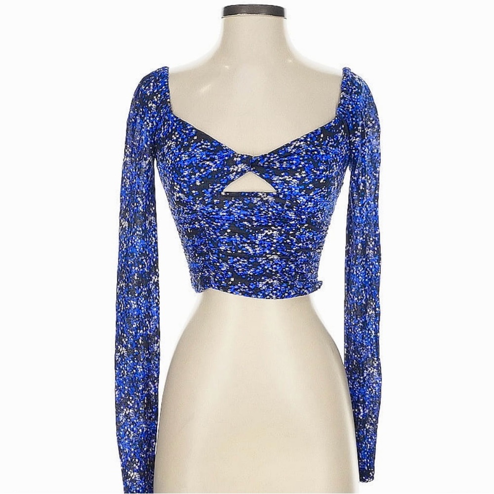 Urban Outfitters Blue and White Blouse